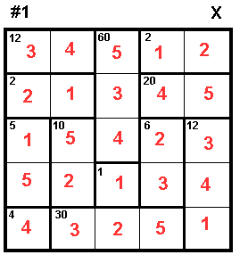 CalcuDoku Answer