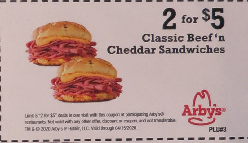 Arbys coupons 2020 discount